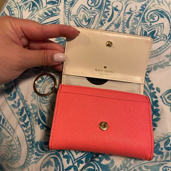 Kate Spade Coral Pink Card Holder / Coin Purse - Picture 5 of 8